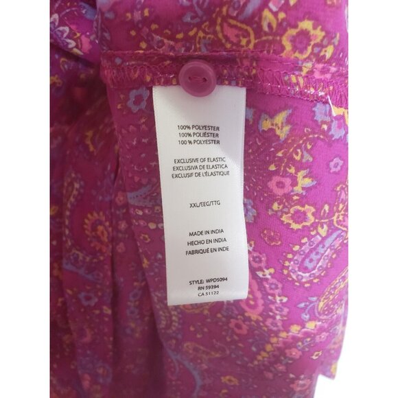 Beach Lunch Lounge Womens 2XL Midi Dress Pink Semi Sheer Tiered Boho Spring - Picture 6 of 7